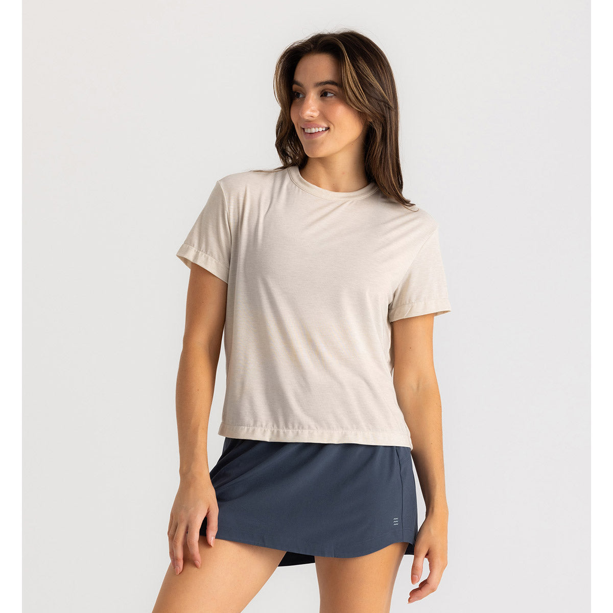 Free Fly Apparel Women&#39;s Elevate Lightweight Tee Heather Birch