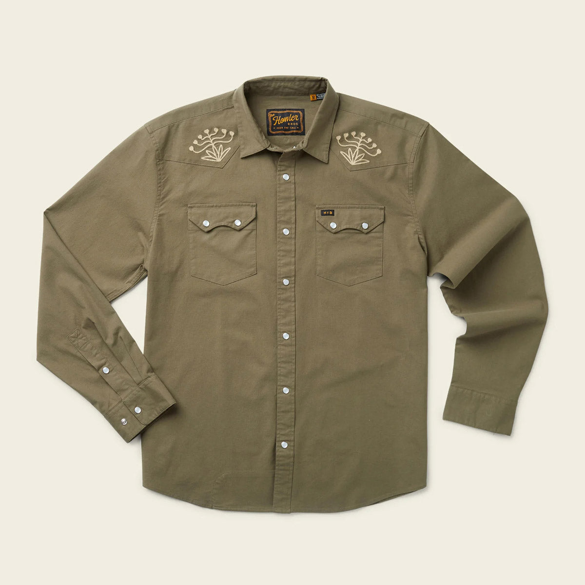 Howler Brothers Men&#39;s Crosscut Deluxe Snapshirt Ocahui