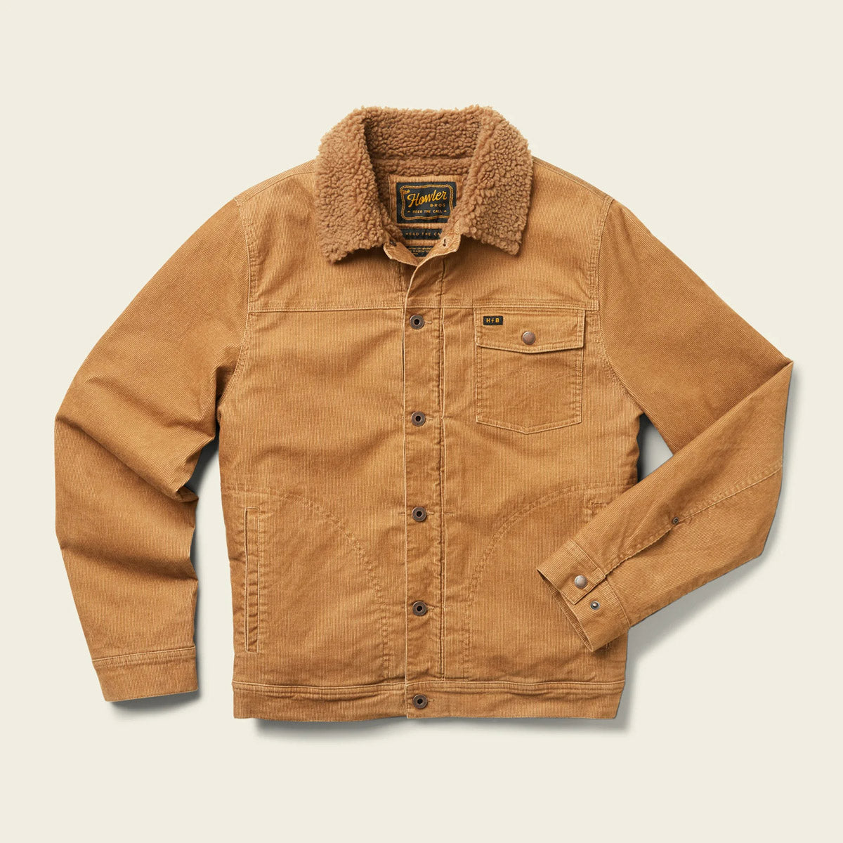 Howler Brothers Men&#39;s Fuzzy Depot Jacket Duck Brown Canvas