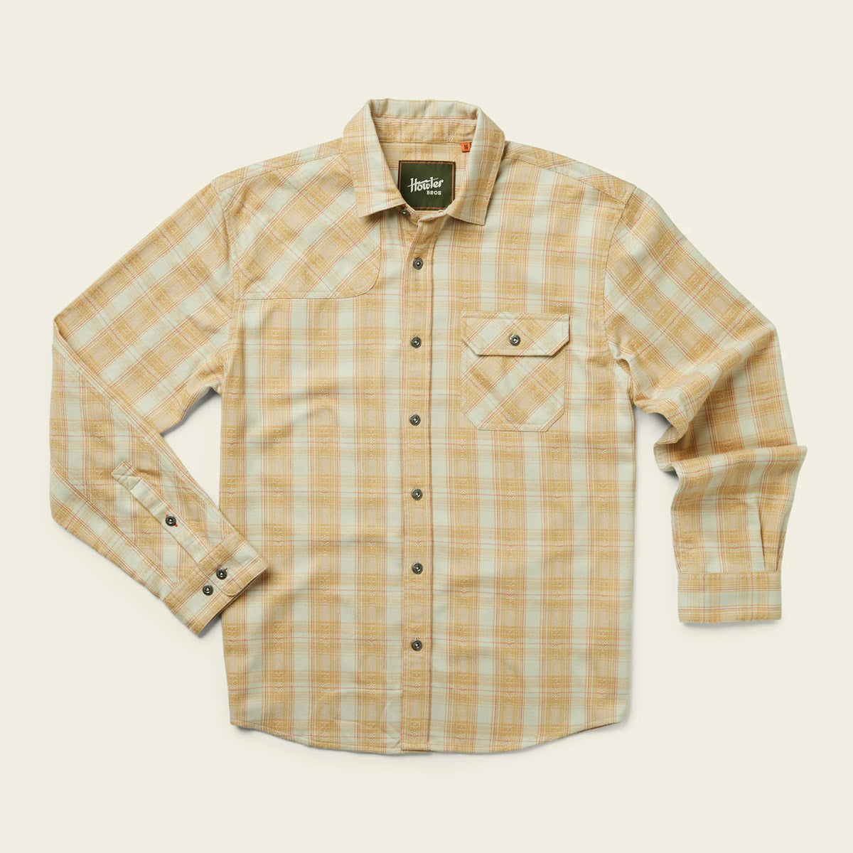 Howler Brothers Men&#39;s Harkers Flannel Shirt Barrett Plaid: Faded un / S