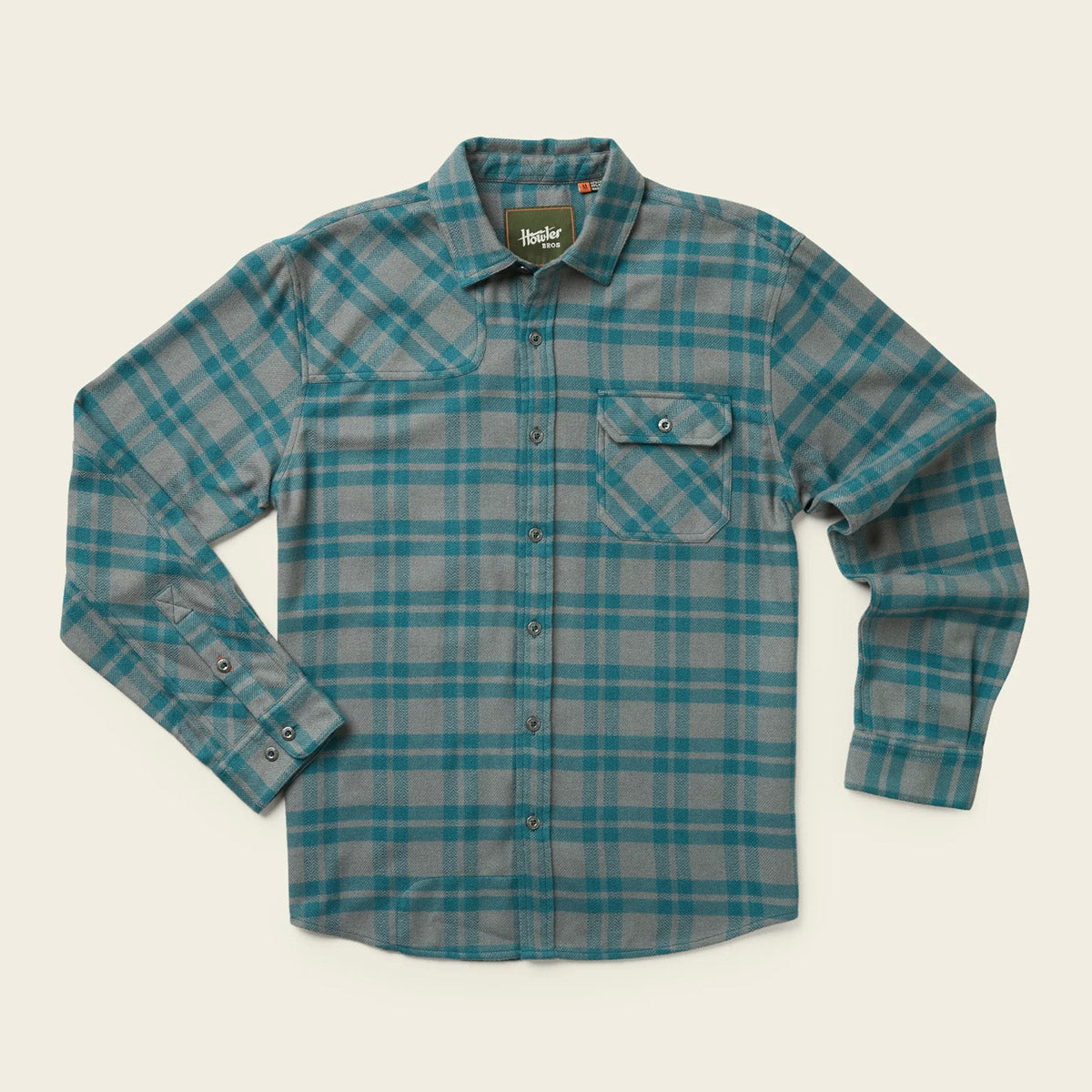 Howler Brothers Men&#39;s Harkers Flannel Shirt Cohen Plaid: Dark Teal