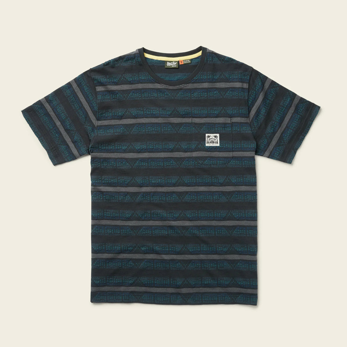 Howler Brothers Men&#39;s Jacquard T-Shirt Mescal Stripe: Antique Black