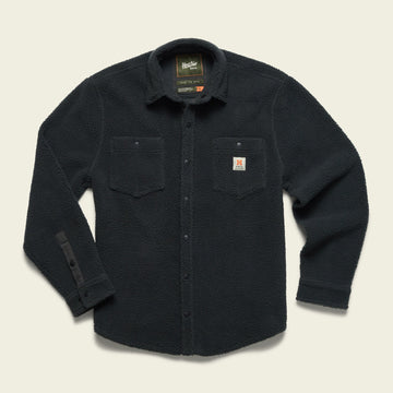 Howler Brothers Mens Allegheny Fleece Overshirt ANT Antique Black