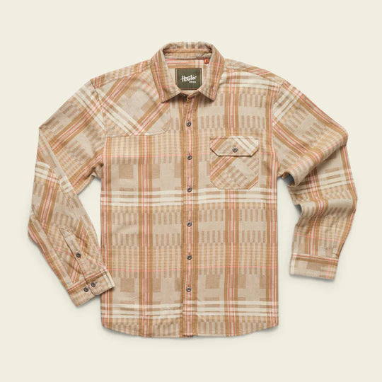 Howler Brothers Men's Harkers Flannel Shirt Conor Plaid: Natural