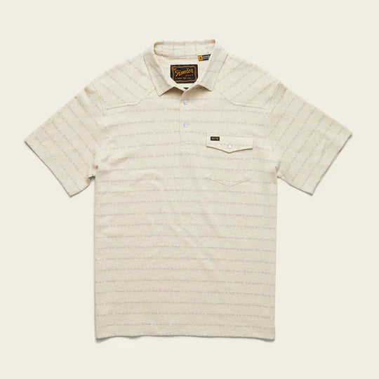 Howler Brothers Men's Ranchero Jacquard Polo Chiba Jacquard: Creme
