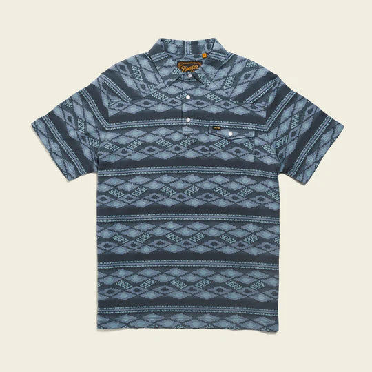 Howler Brothers Men's Ranchero Jacquard Polo Zango Jacquard: Blue Shimmer