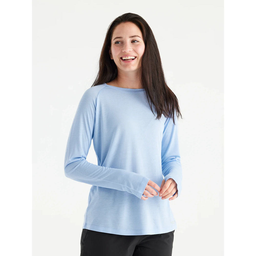 Free Fly Apparel Womens Bamboo Lightweight Long Sleeve Clear Sky