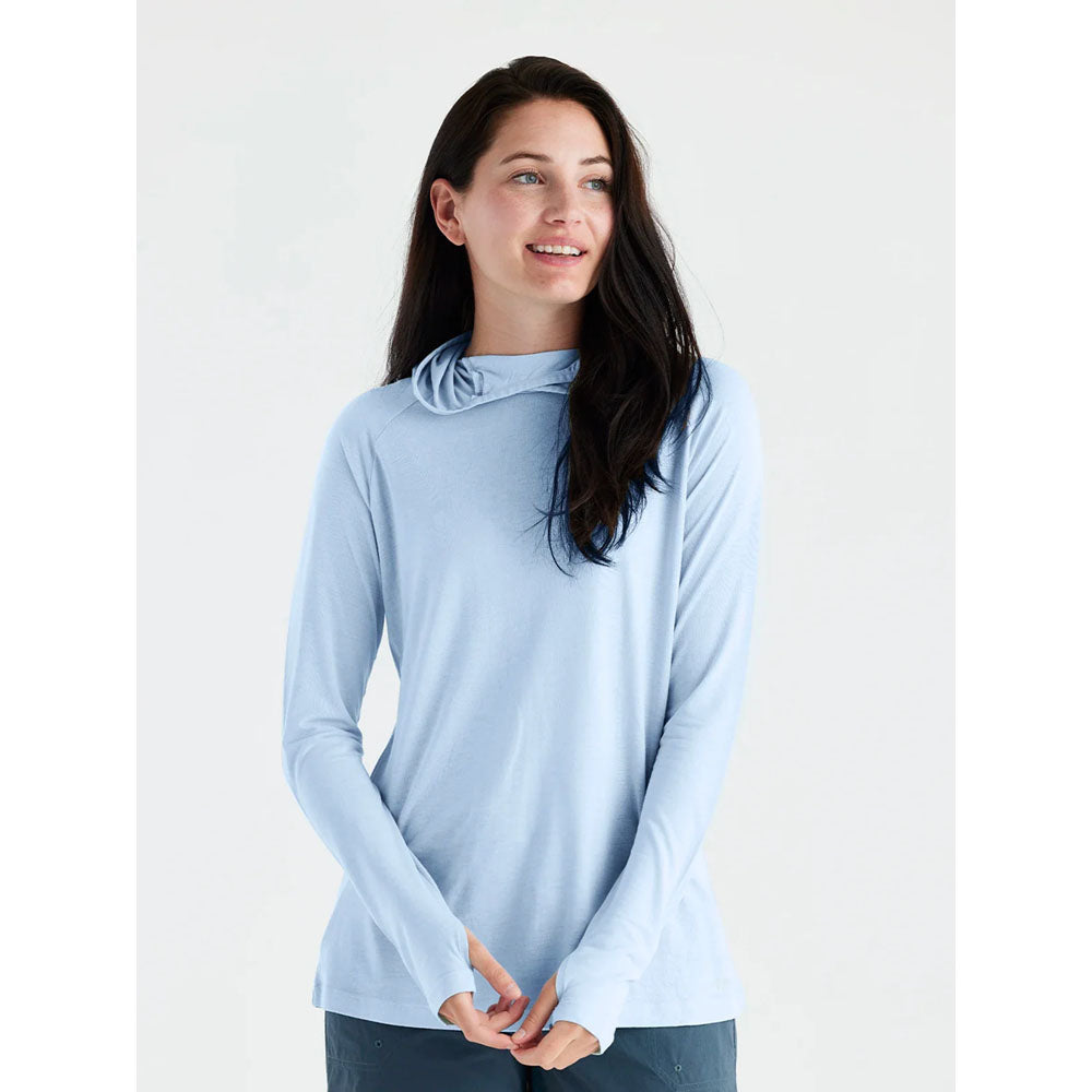Free Fly Apparel Womens Bamboo Lightweight Hoodie II Clear Sky