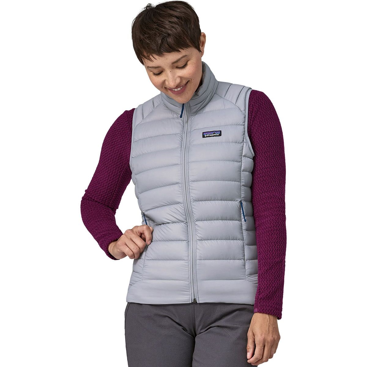 Patagonia Women&#39;s Down Sweater Vest HERG Herring Grey