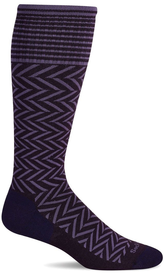 Sockwell Womens Chevron Graduated Compression Socks 340 Blackberry