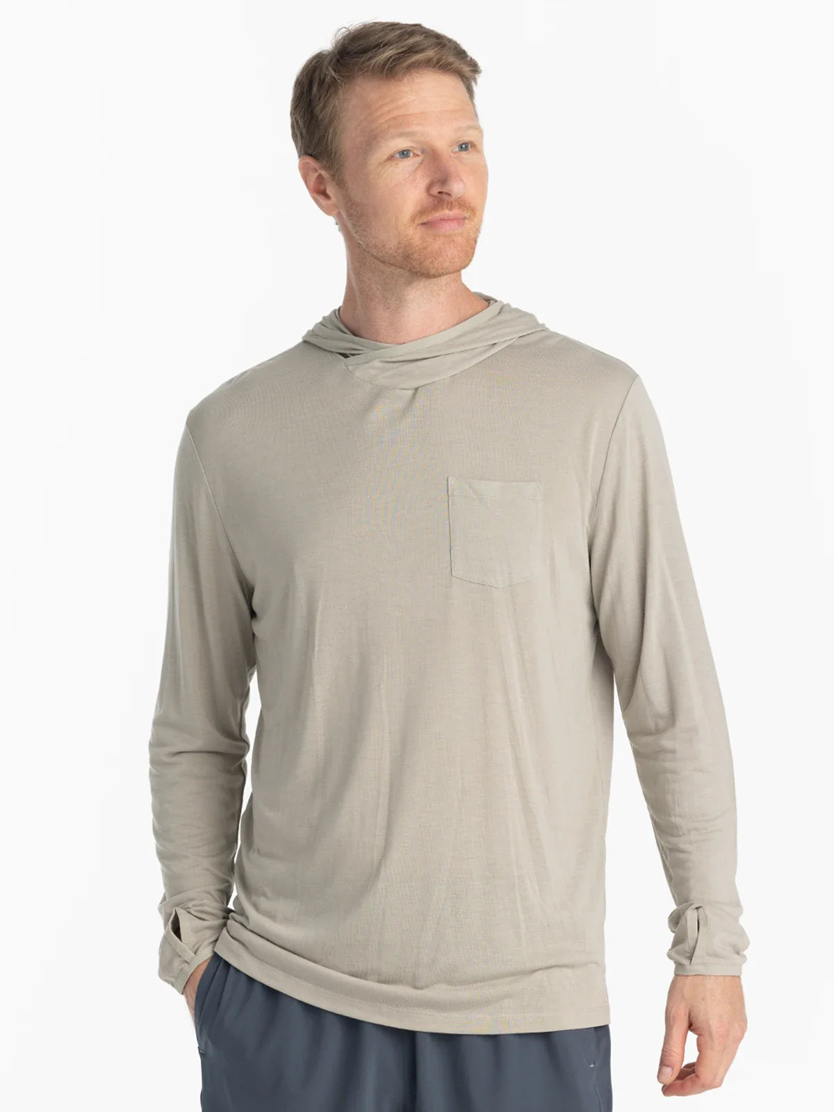 Free Fly Apparel Men&#39;s Bamboo Lightweight Hoodie 105 Sandstone