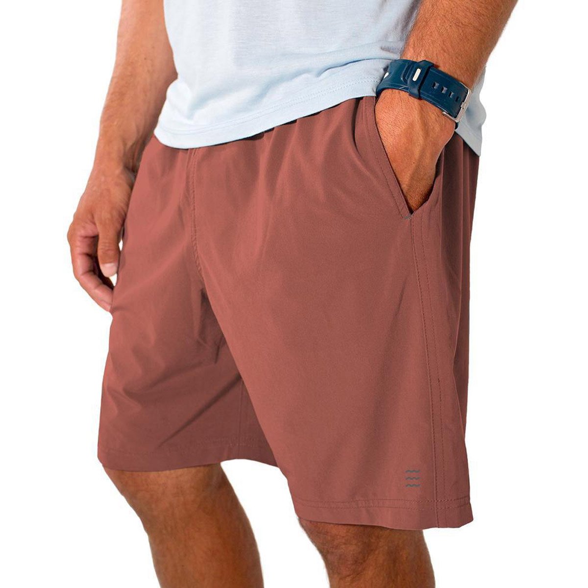 Free Fly Apparel Men&#39;s Breeze Short - 8&quot; Adobe Red