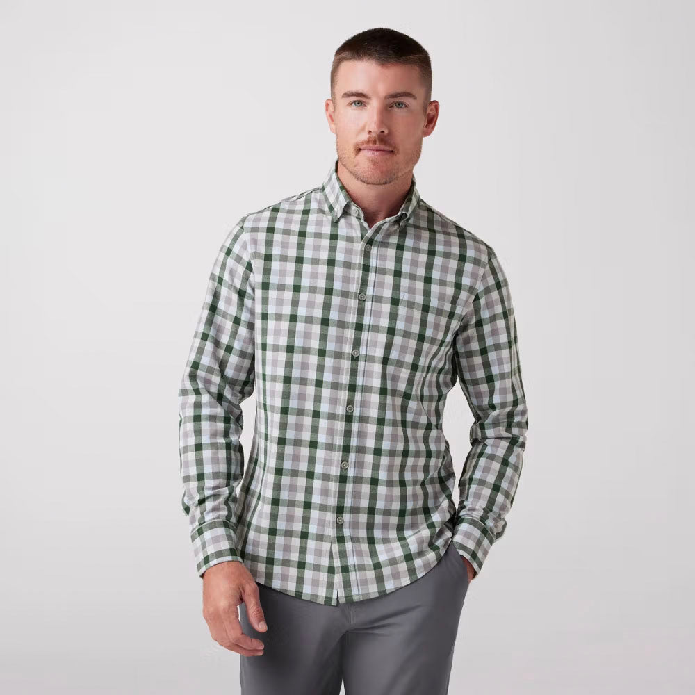 Mizzen+Main Men's City Flannel Spruce Multi Check