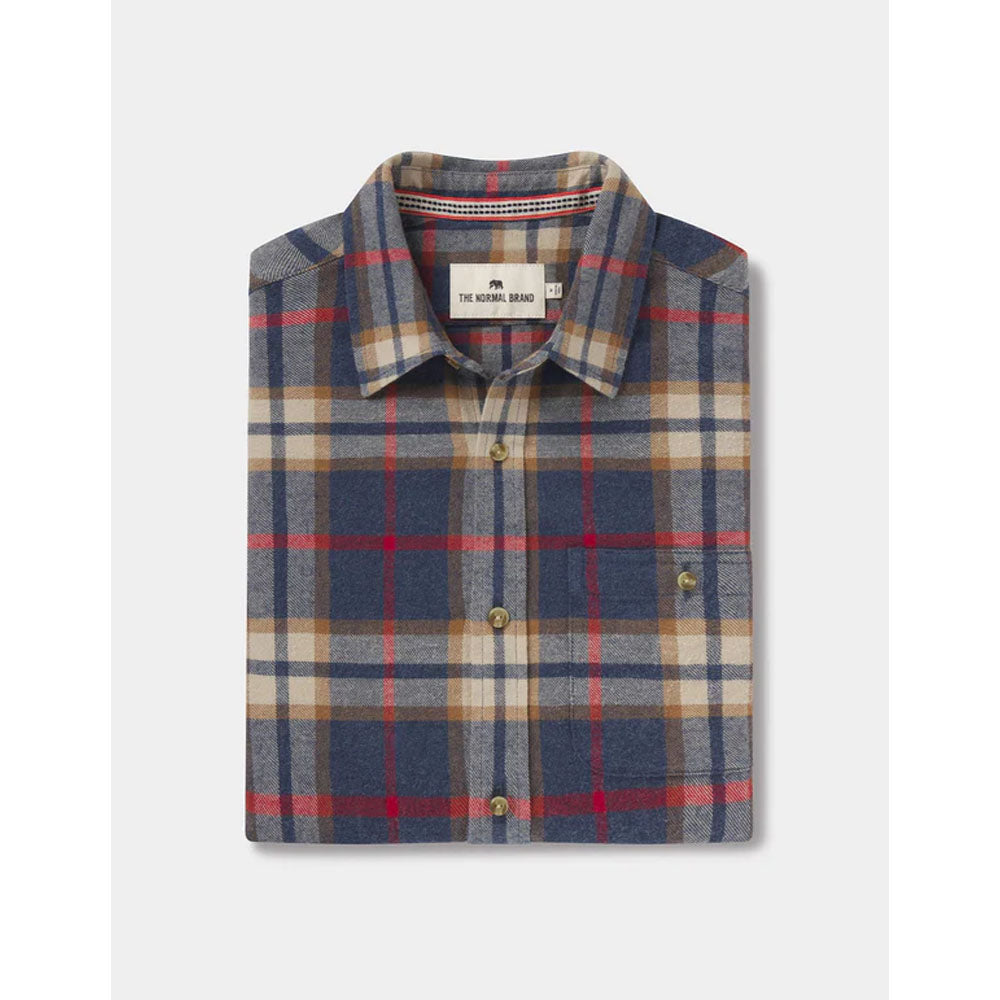 The Normal Brand Men's Hudson Double Brushed Flannel Eventide Plaid
