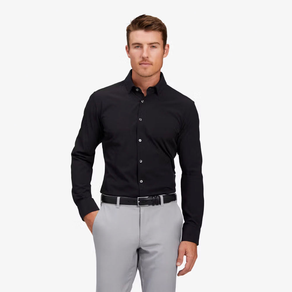 Mizzen+Main Men's Leeward Dress Shirt Black Solid