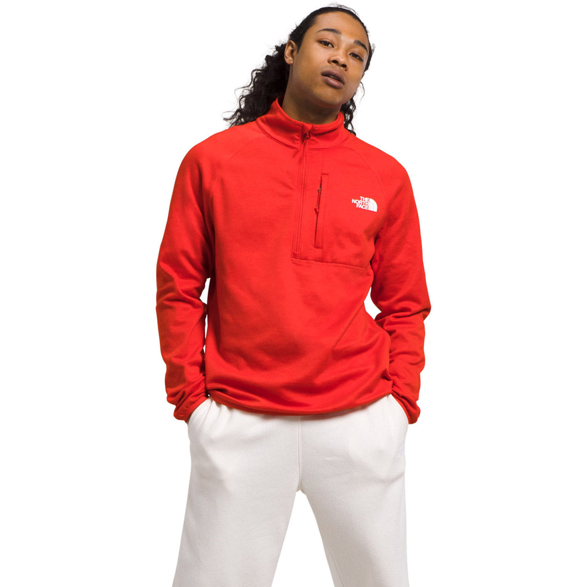 The North Face Men&#39;s Canyonlands ½ Zip Fiery Red Heather