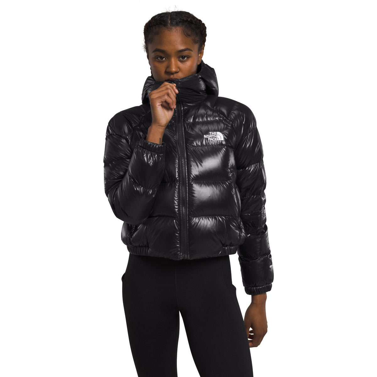 The North Face Women&#39;s Hydrenalite Down Hoodie TNF Black Shine