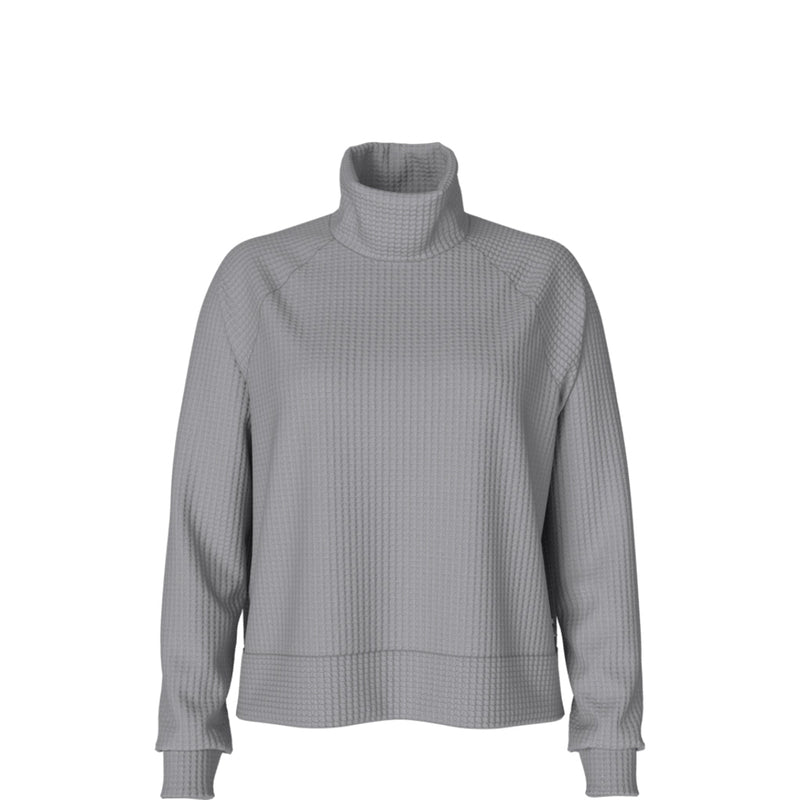 The North Face Women&#39;s L/S Mock Neck Chabot Meld Grey