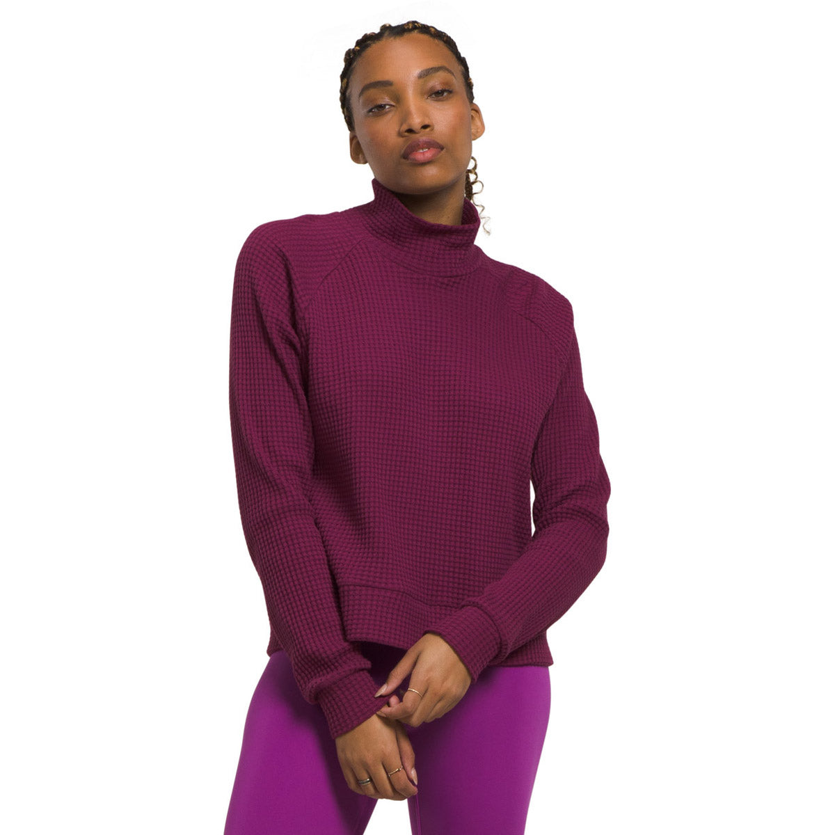 The North Face Women&#39;s L/S Mock Neck Chabot Boysenberry