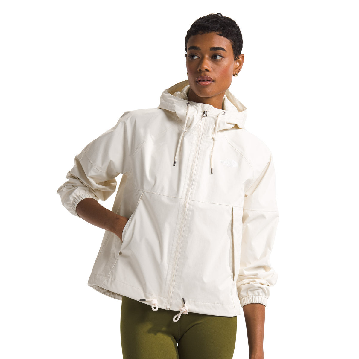 The North Face Women&#39;s Antora Rain Hoodie White Dune