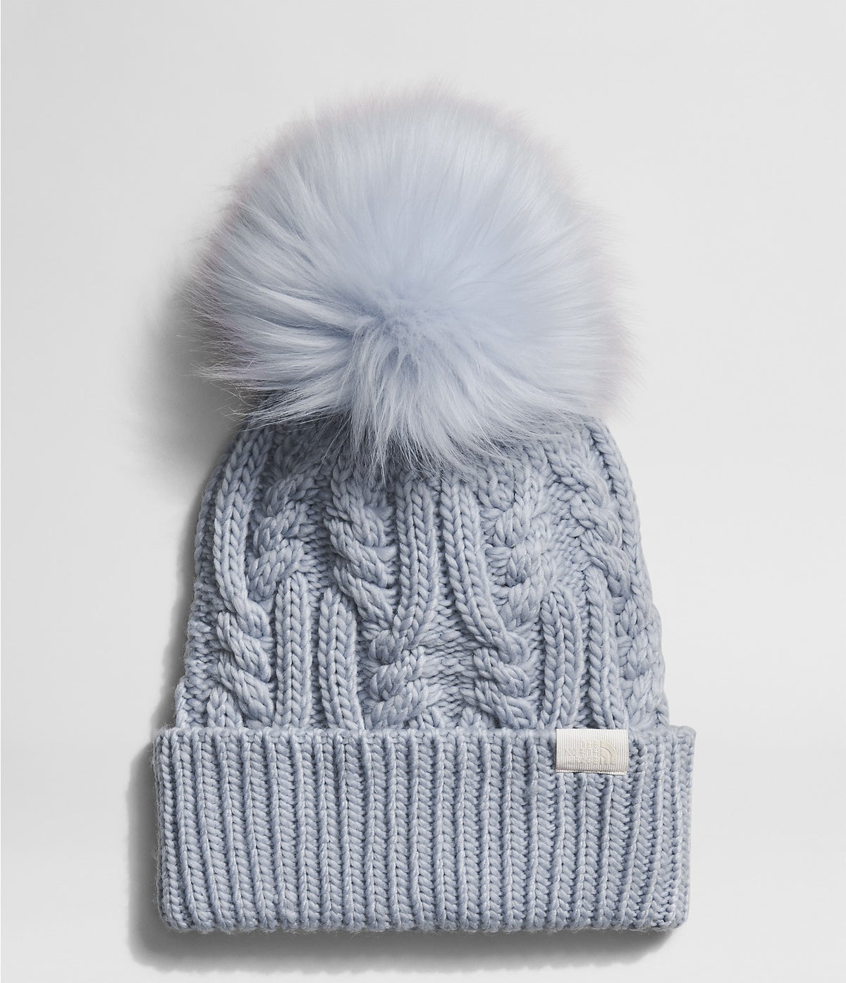 The North Face Women&#39;s Oh Mega Fur Pom Beanie Dusty Periwinkle