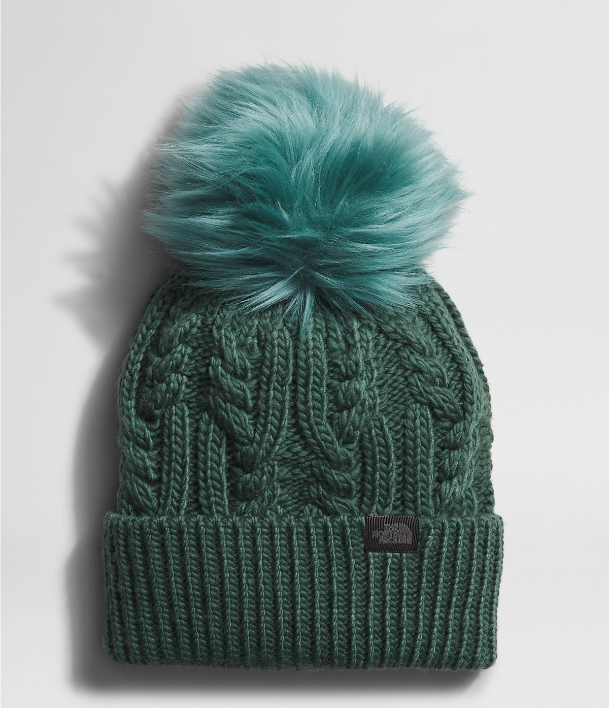 The North Face Women&#39;s Oh Mega Fur Pom Beanie Dark Sage