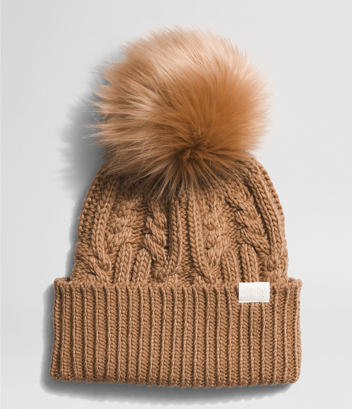 The North Face Women&#39;s Oh Mega Fur Pom Beanie Almond Butter