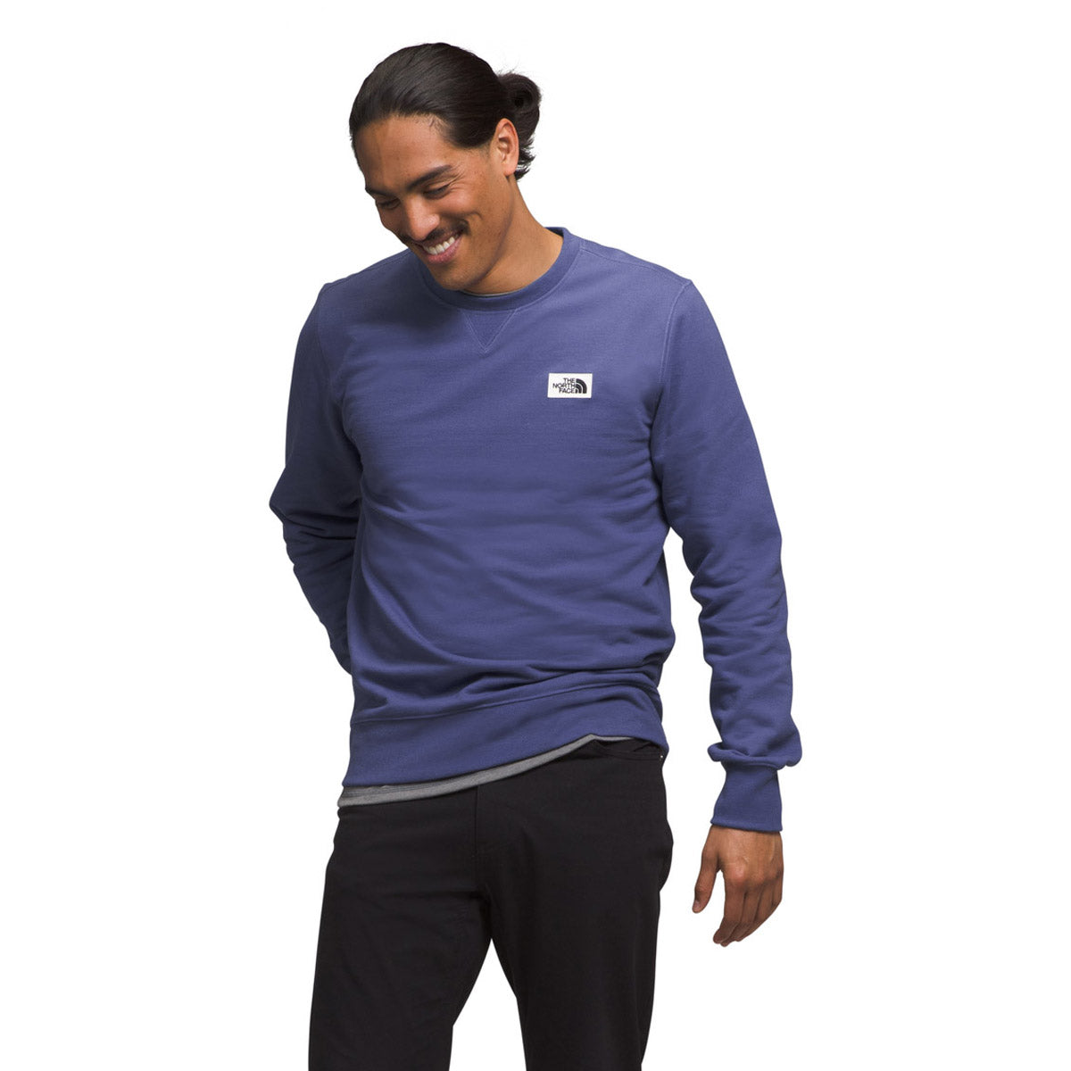 The North Face Men&#39;s Heritage Patch Crew Cave Blue