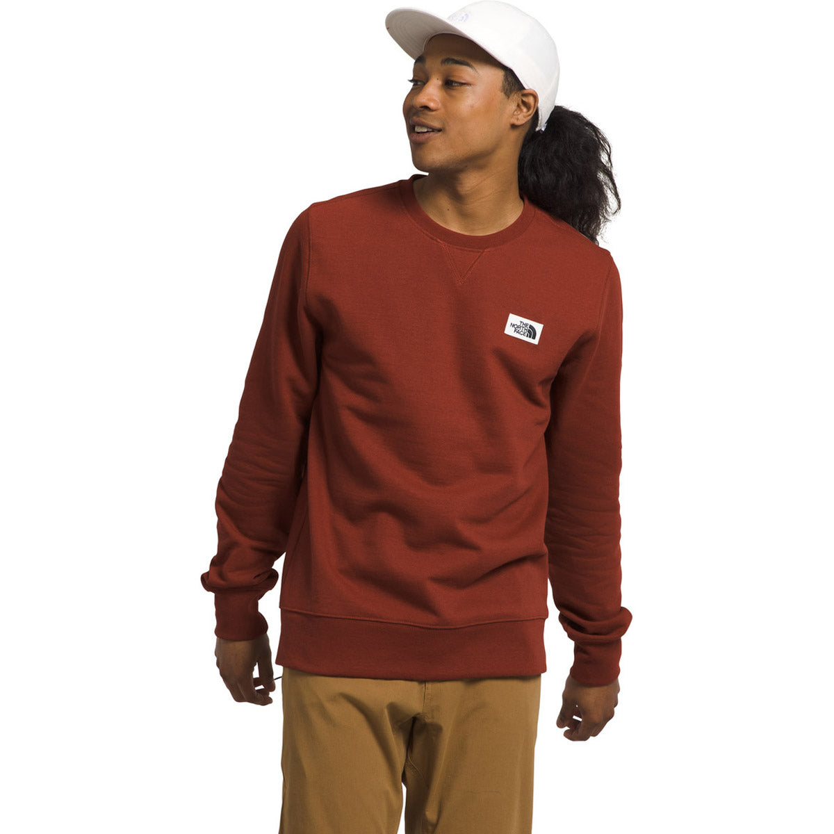 The North Face Men&#39;s Heritage Patch Crew Brandy Brown