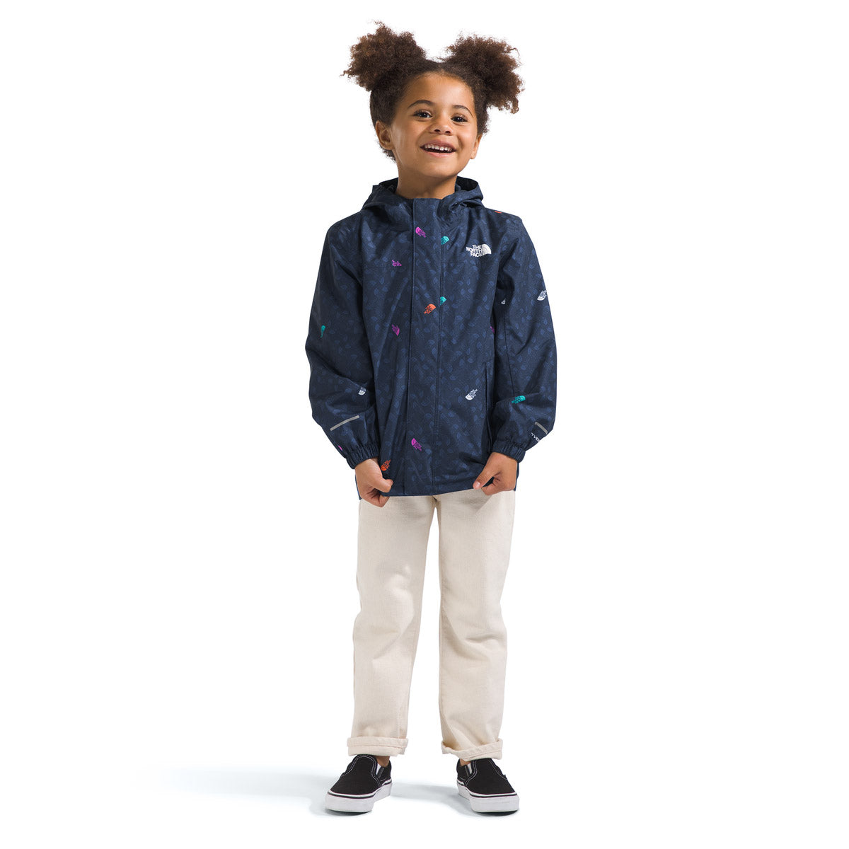 The North Face Kids&#39; Antora Rain Jacket Summit Navy TNF Shadow Toss Print