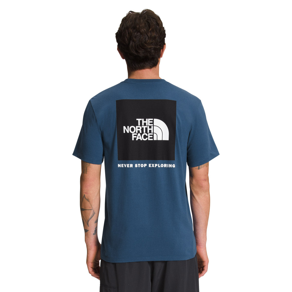 The North Face Men&#39;s S/S Box NSE Tee hady Blue/TNF Black / S