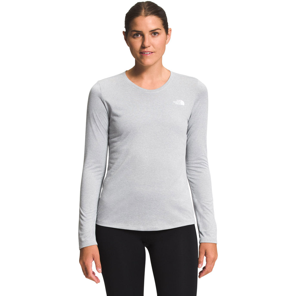 The North Face Women&#39;s Elevation L/S TNF ight Grey Heather / L