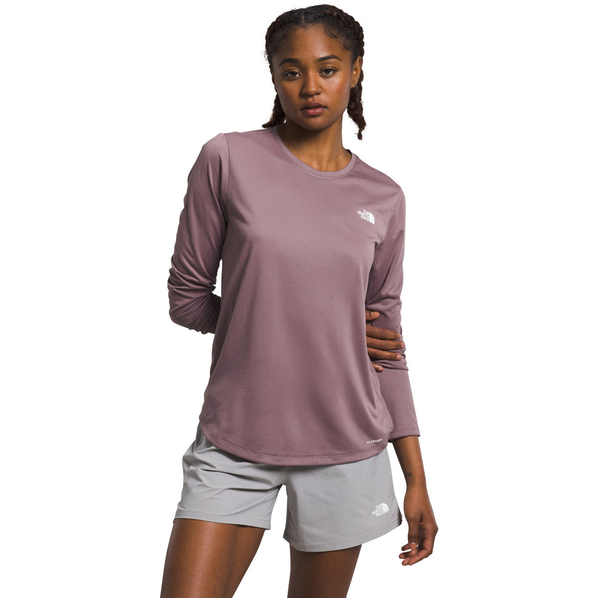 The North Face Women&#39;s Elevation L/S Fawn Grey