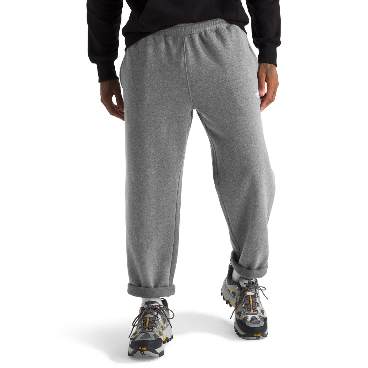 The North Face Men's Evolution Straight Leg Sweatpant TNF Medium Grey Heather/TNF White