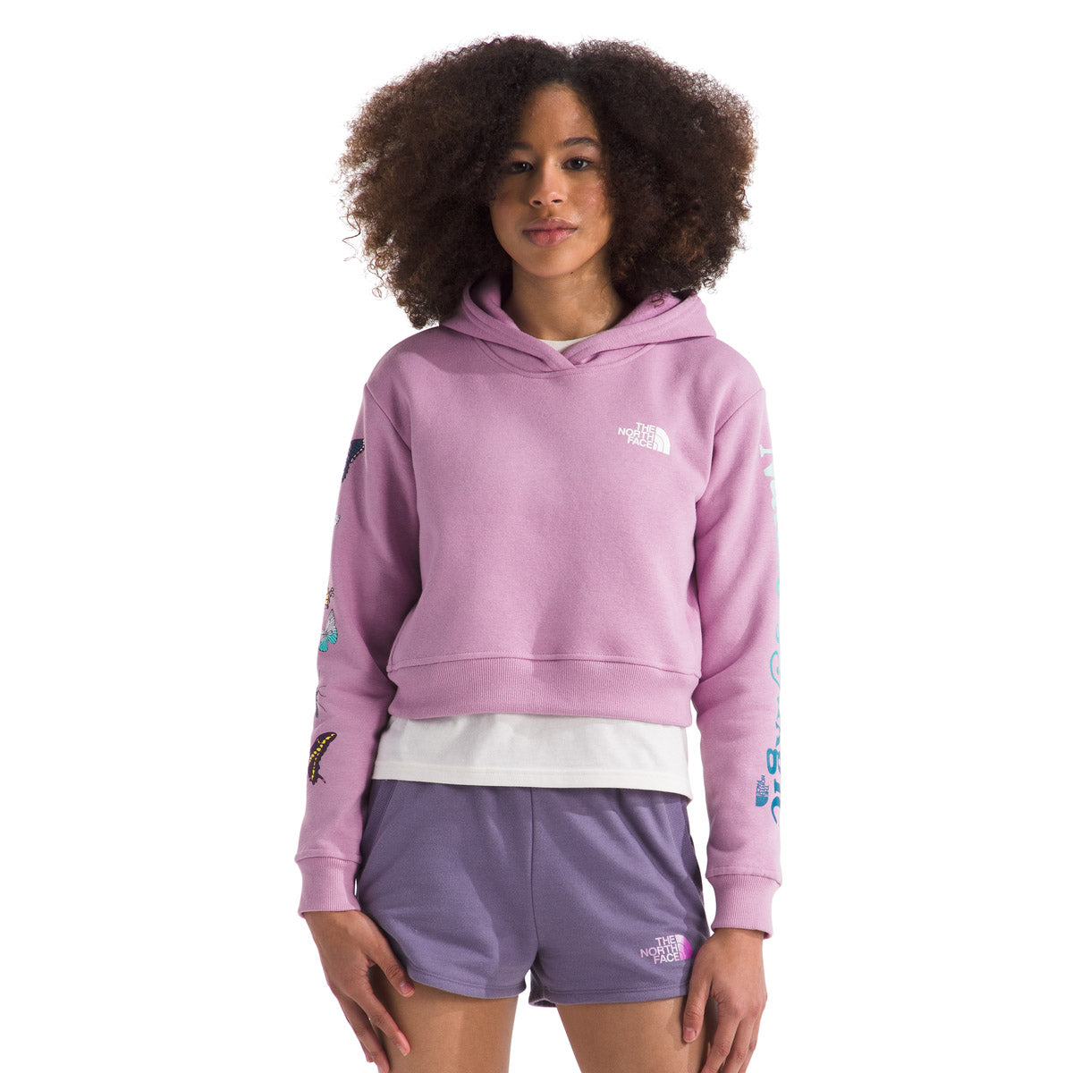 The North Face G Camp Fleece PO Hoodie Mineral Purple/Nature Is Magic Graphic