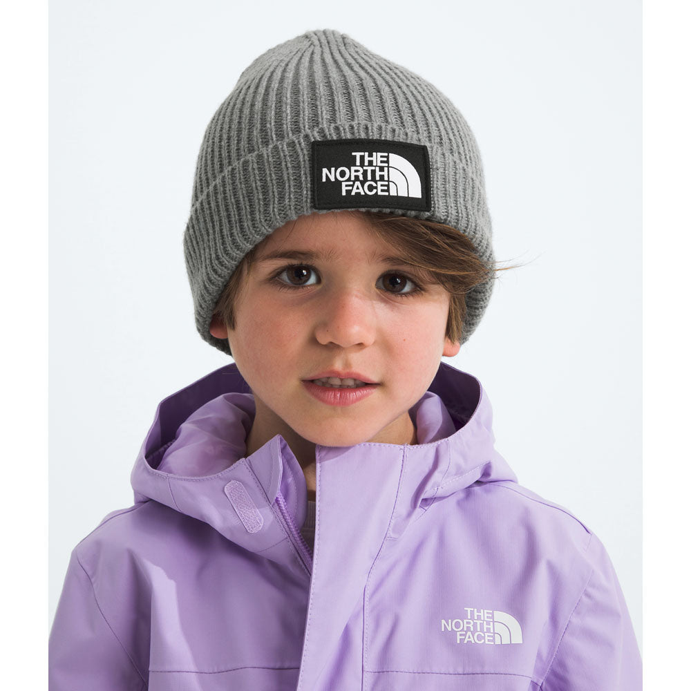 The North Face K TNF Logo Box Cuffed Beanie TNF Medium Grey Heather