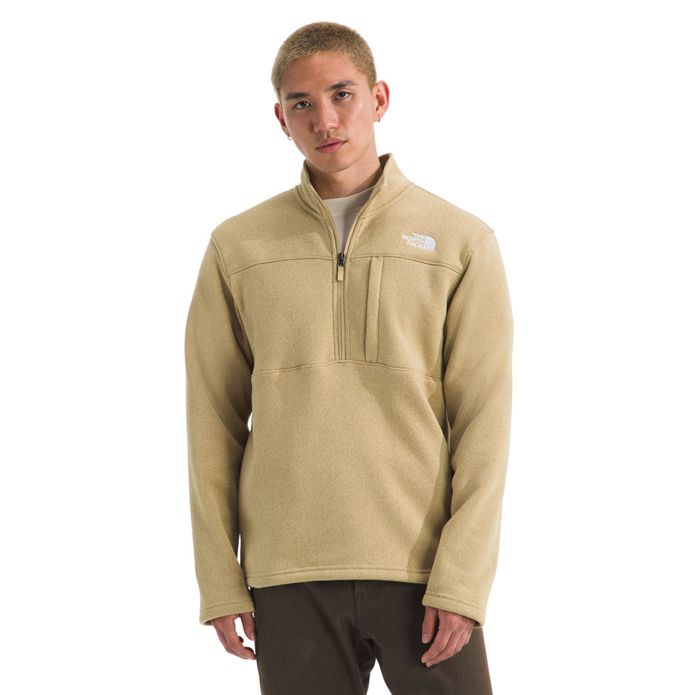 The North Face Mens Gordon Lyons 1/4 Zip Khaki Stone Heather