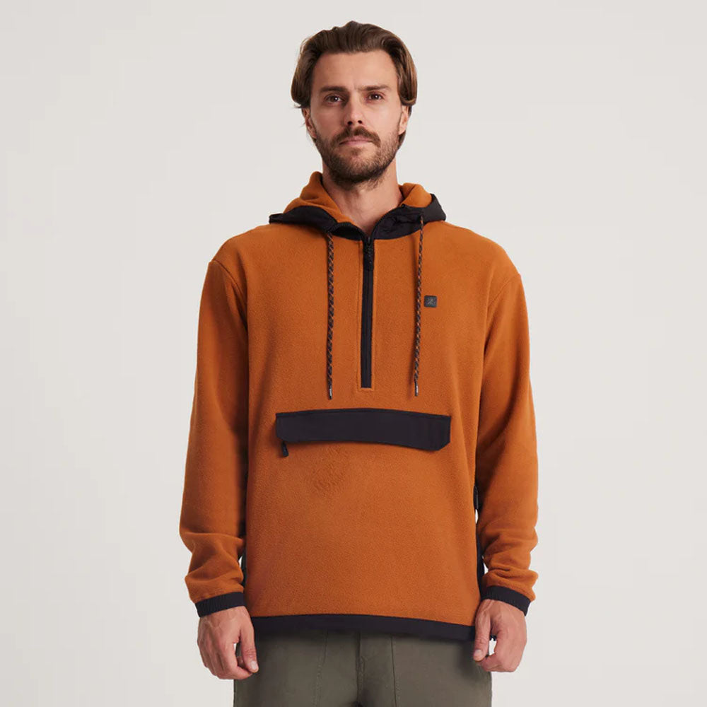 Roark Mens Overland Anorak Hoodie Pecan