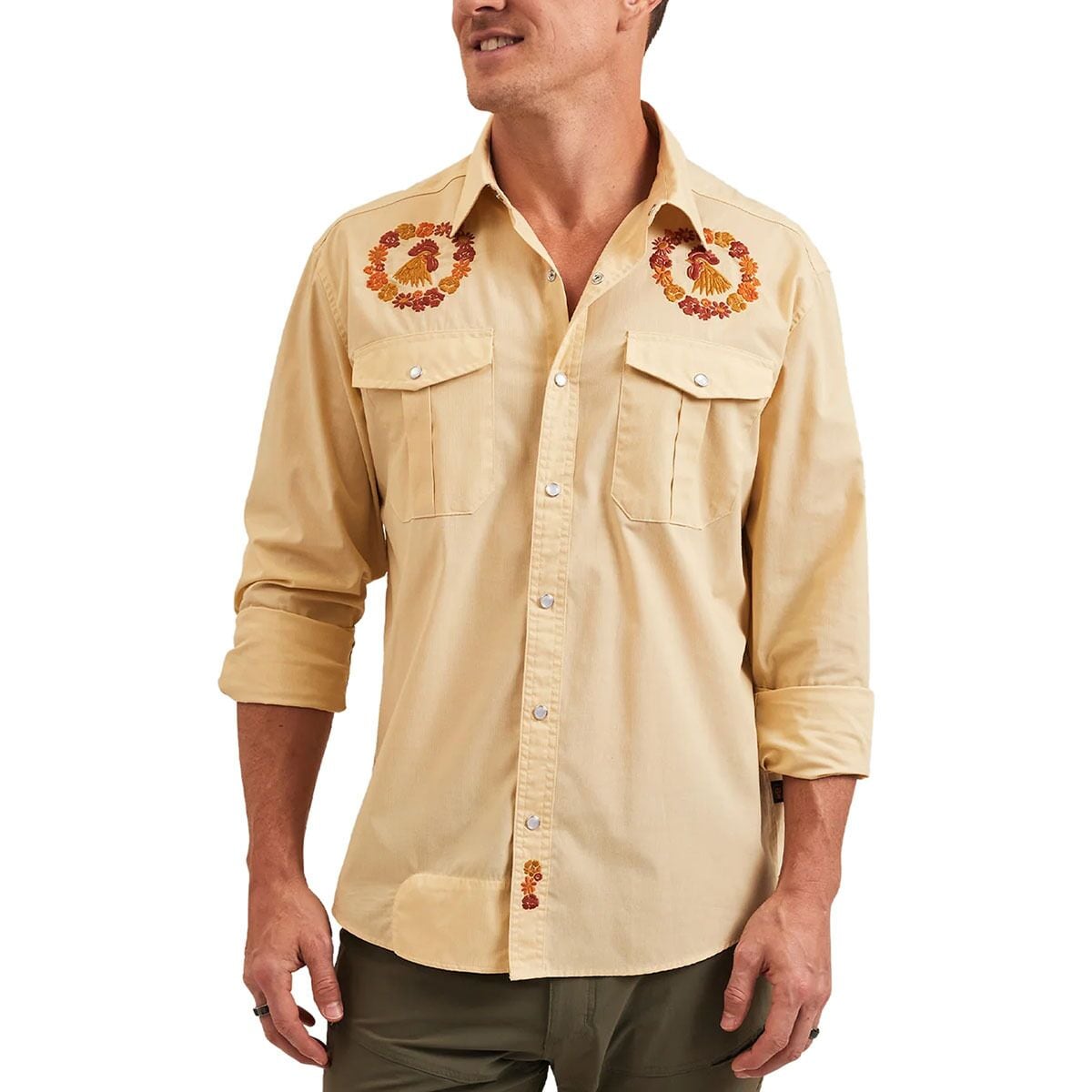 Howler Brothers Men's Gaucho Snapshirt RIN Ring Around the Rooster