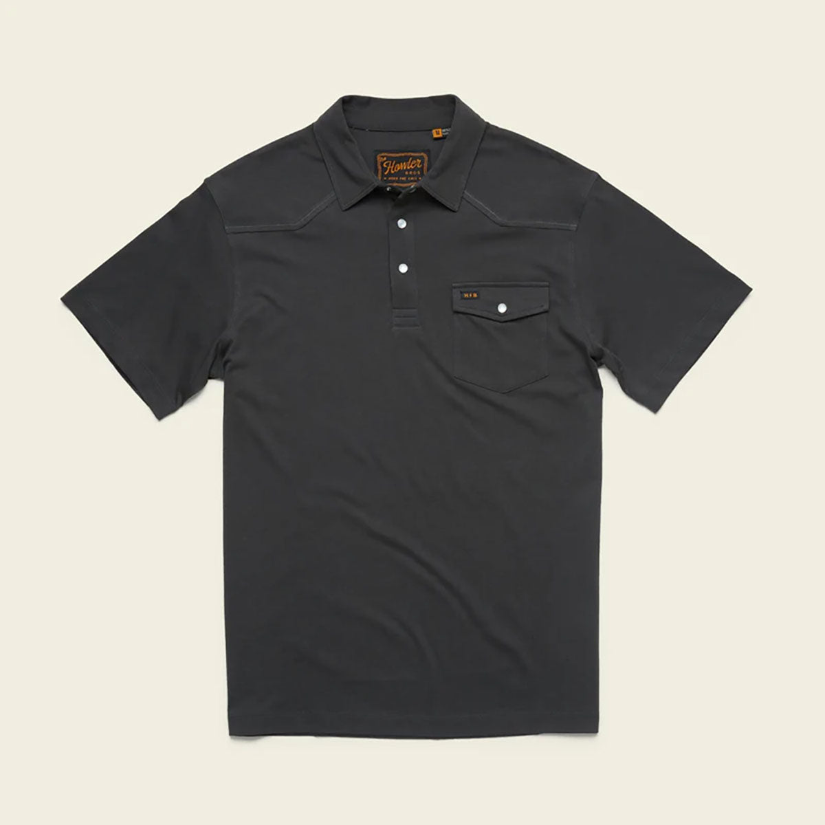 Howler Brothers Mens Ranchero Polo Antique Black