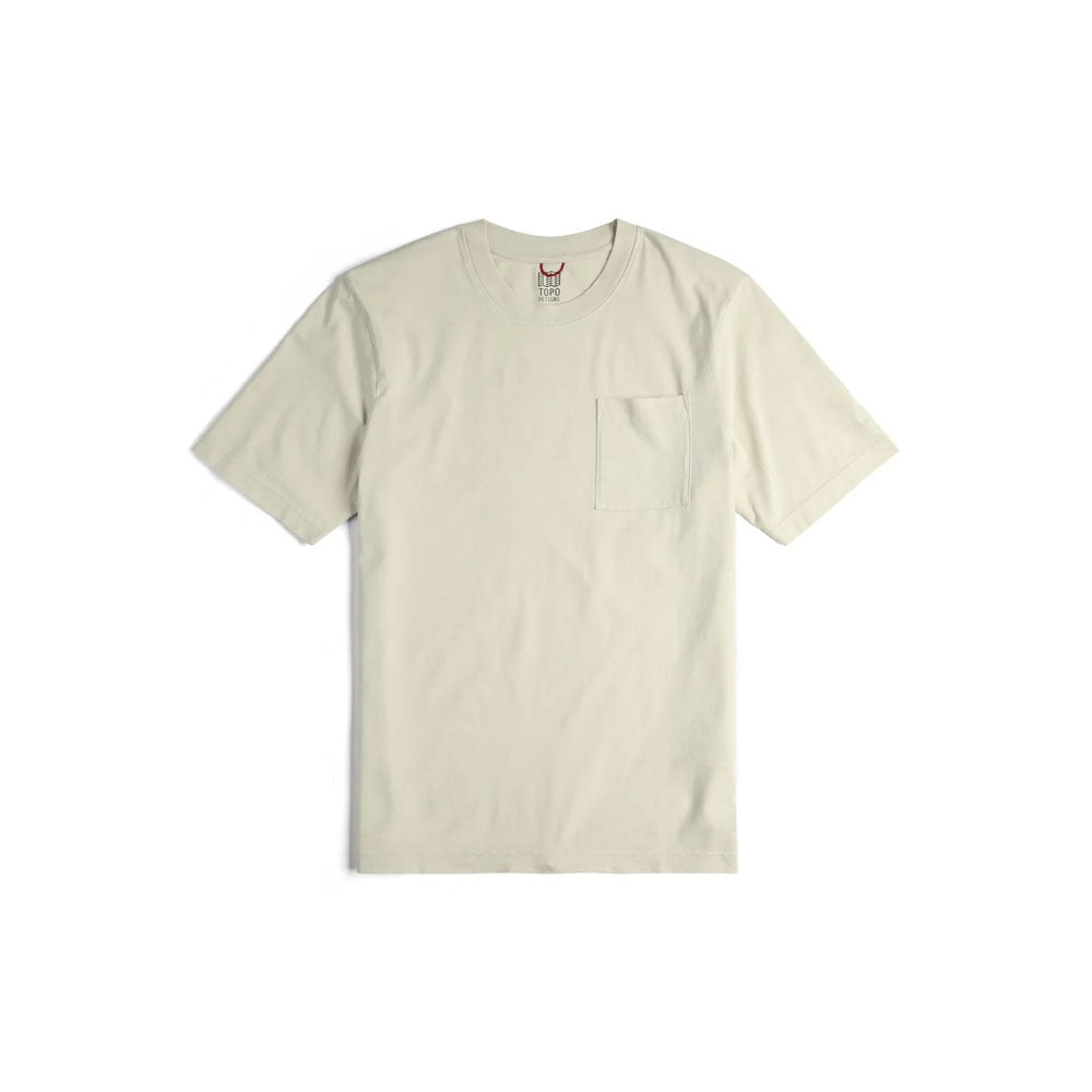 Topo Designs Mens Dirt Pocket Tee Bone White