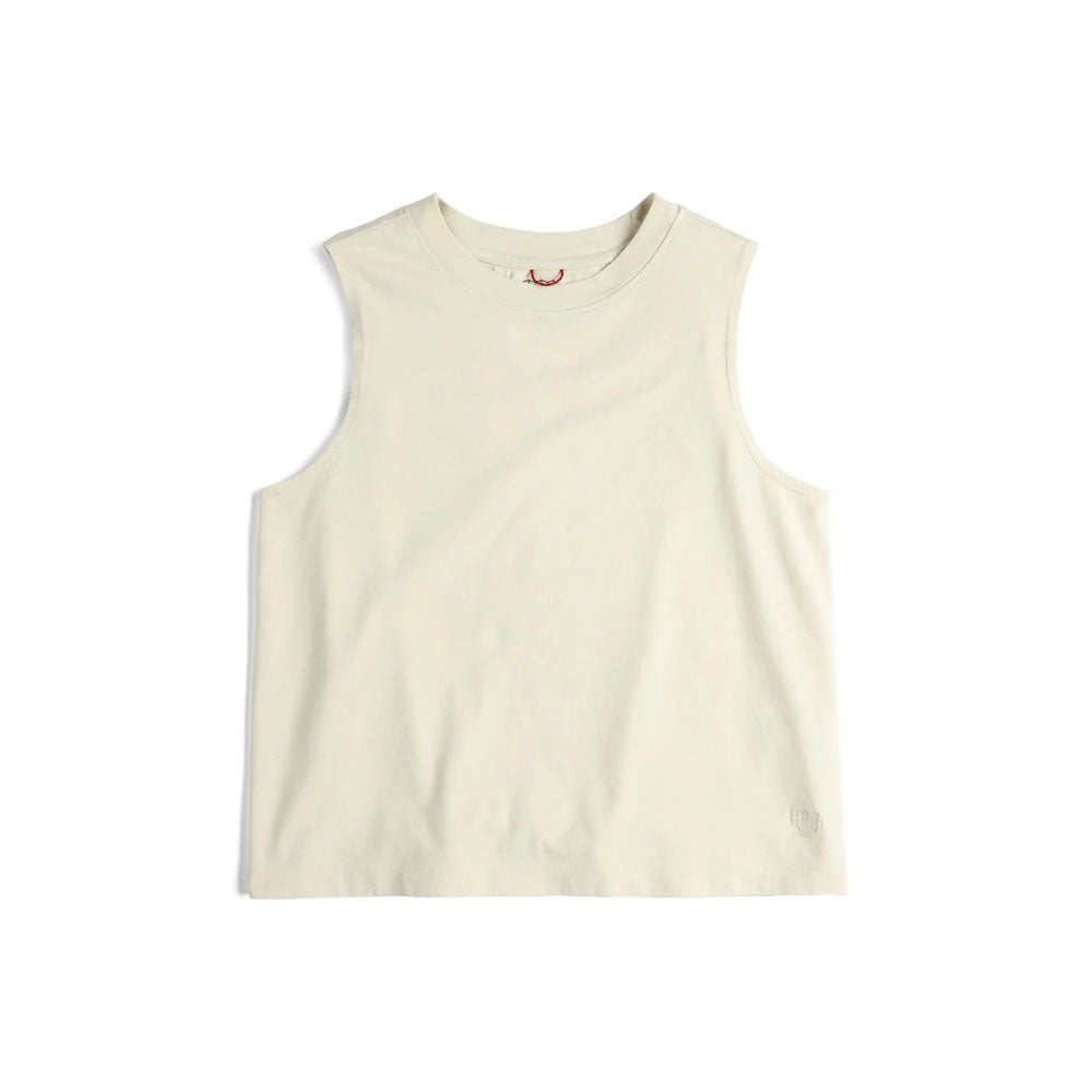 Topo Designs Womens Dirt Tank Bone White