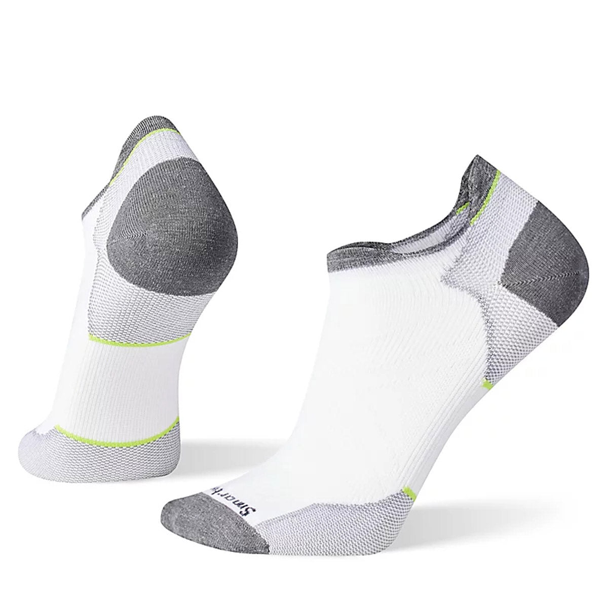 Smartwool Men&#39;s Run Zero Cushion Low Ankle Socks White