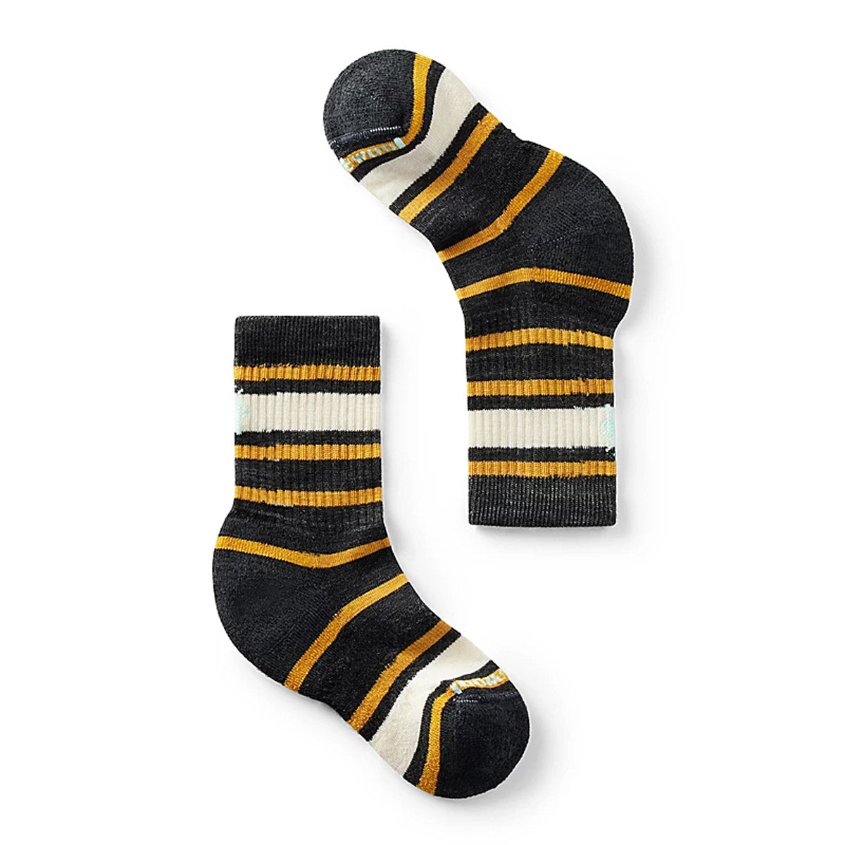 Smartwool Kids&#39; Hike Light Cushion Striped Crew Socks Charcoal