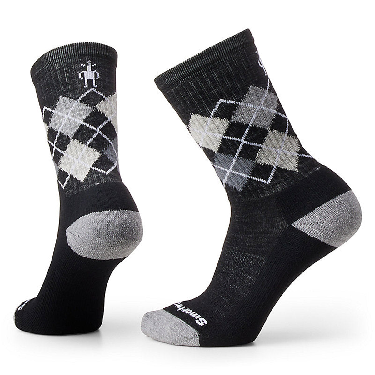 Smartwool Men's Everyday Diamond Crew Socks Black/Light Gray