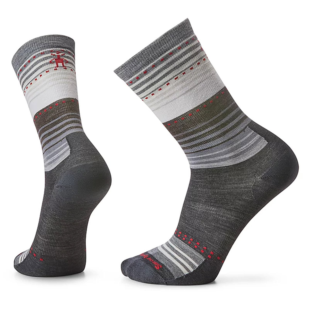 Smartwool Everyday Stitch Stripe Crew Socks Charcoal