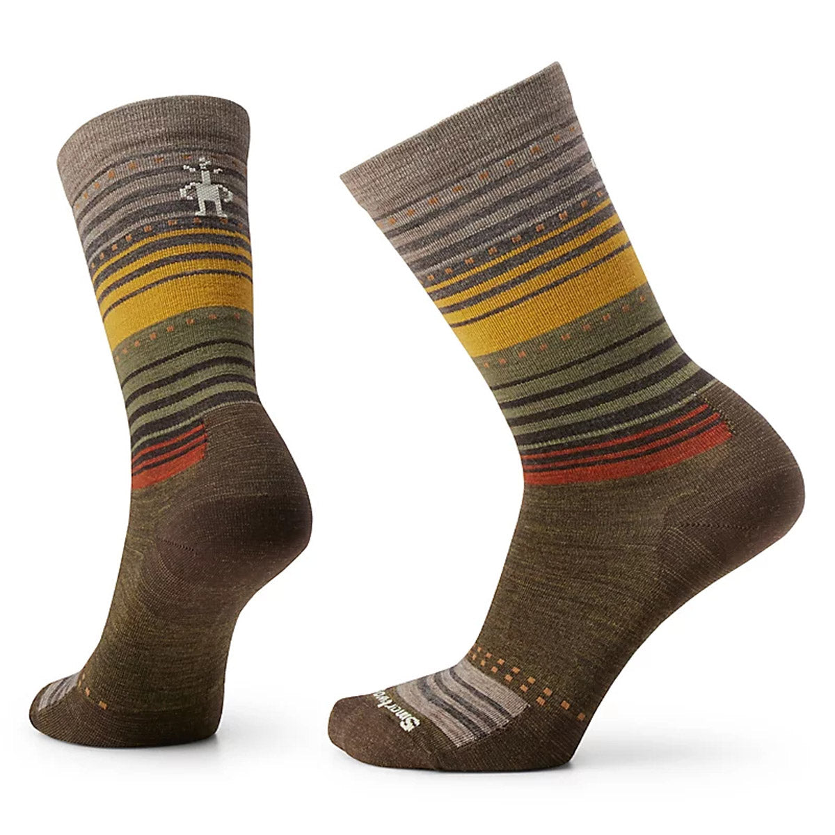 Smartwool Everyday Stitch Stripe Crew Socks Military Olive