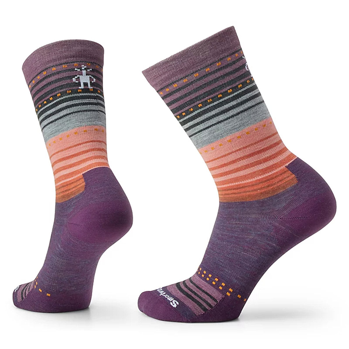 Smartwool Everyday Stitch Stripe Crew Socks Purple Iris