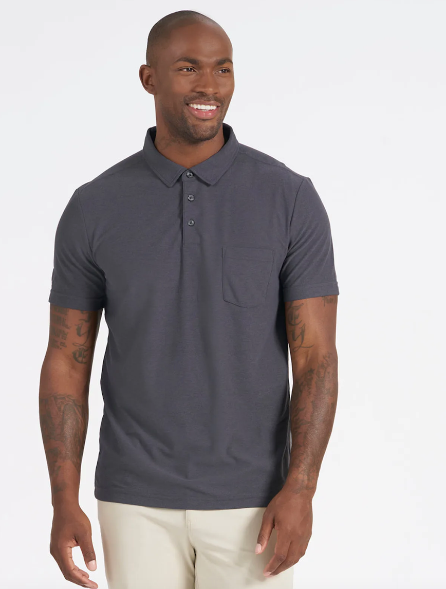 Vuori Men&#39;s Ace Polo CCL Charcoal