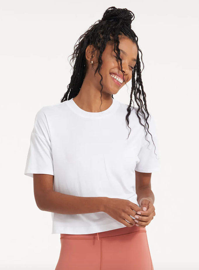 Vuori W Energy Tee HEE Ecru Heather